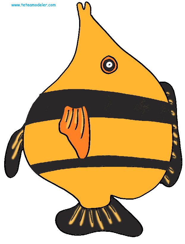 Poisson jaune et noir