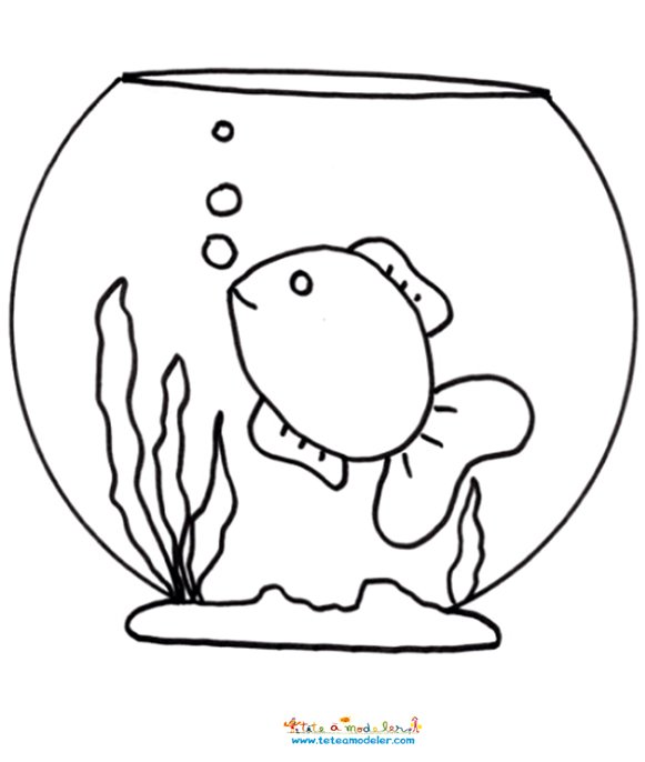 Coloriage poisson rouge