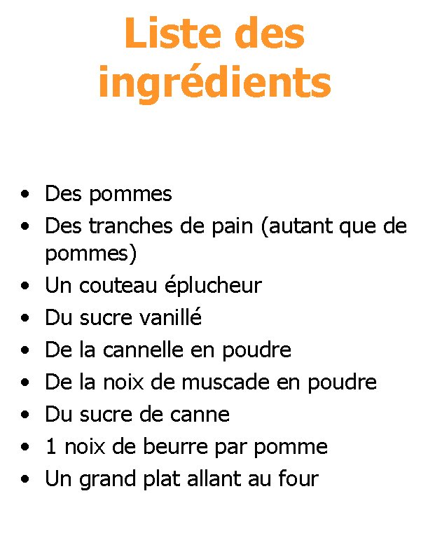ingredients pommes au four

