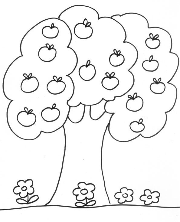 Imprimer le dessin d'un pommier

