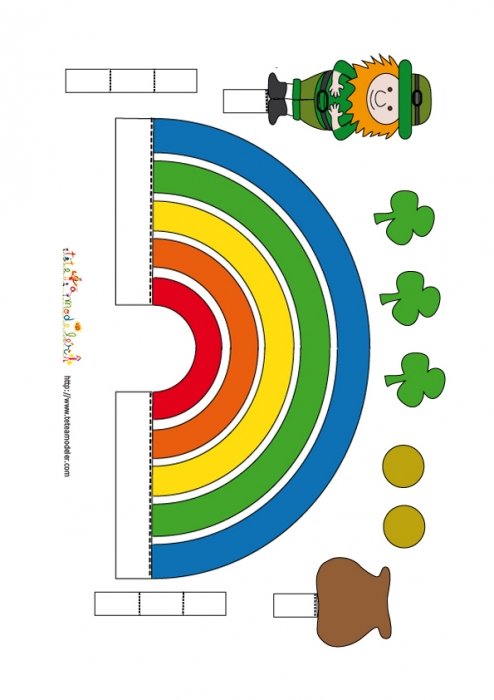 Gabarit éléments carte pop up st Patrick 2