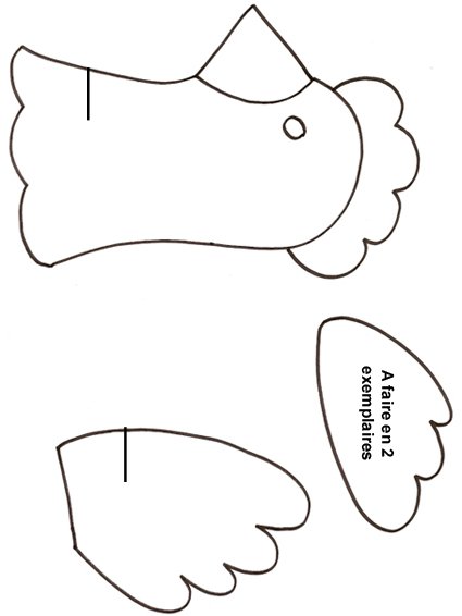 Mod&egrave;le de poule dans son nid
