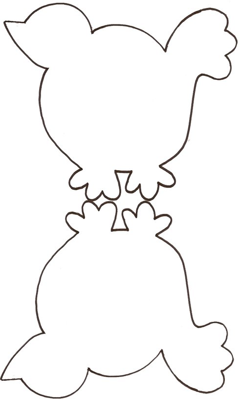 Mod&egrave;le de poule &agrave; plumes
