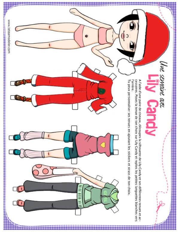 Paper doll lily candy
