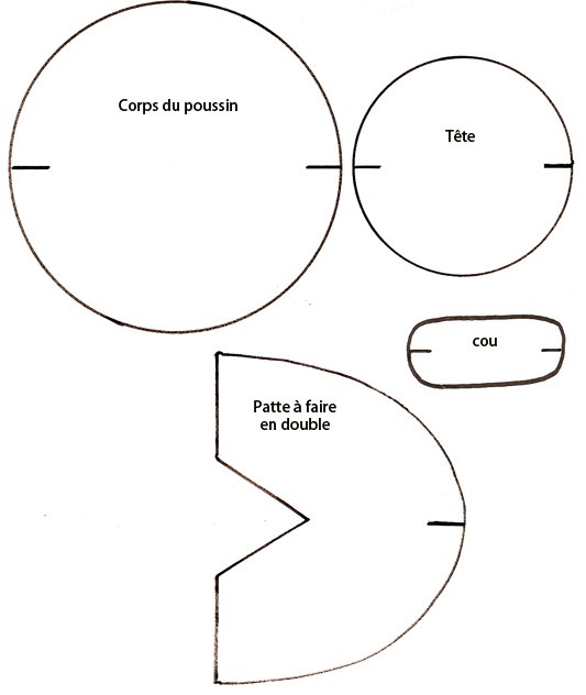 Mod&egrave;le de poussin &agrave; construire
