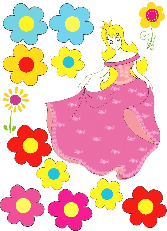 Imprimer la princesse pour le g&acirc;teau de princesse 
