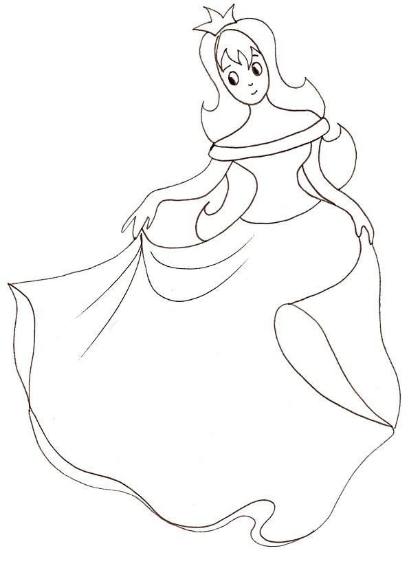 coloriage de princesse 1
