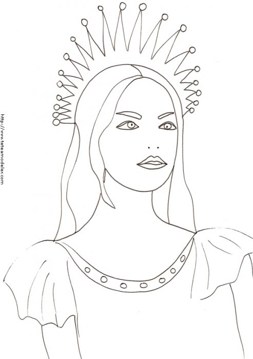 Coloriage de princesse : princesse des neiges
