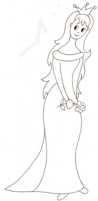 coloriage de princesse - dessin 6