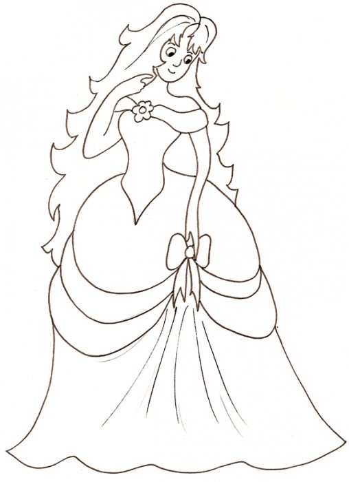 coloriage de princesse - dessin 7