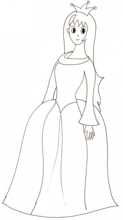 coloriage de princesse - dessin 8