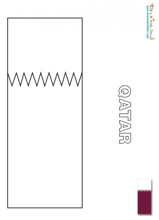 Coloriage du drapeau du Qatar