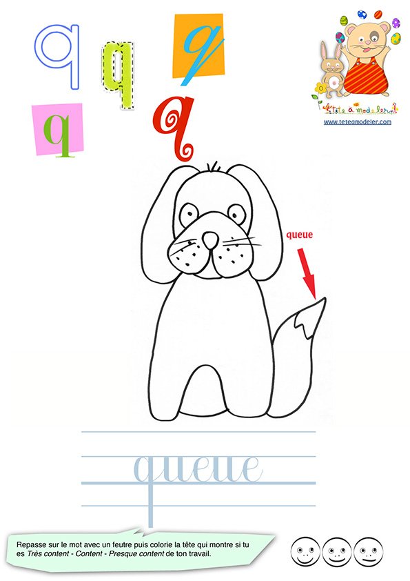 Imagier des minuscule : queue
