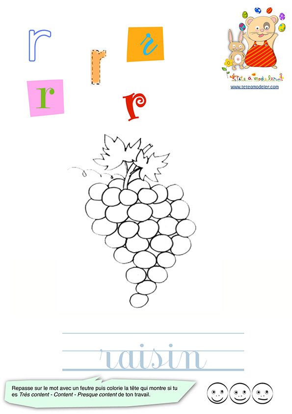 Imagier des minuscule : raisin
