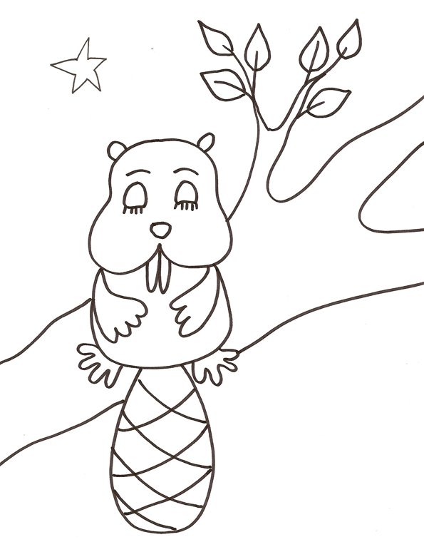 coloriage d'un raton 

