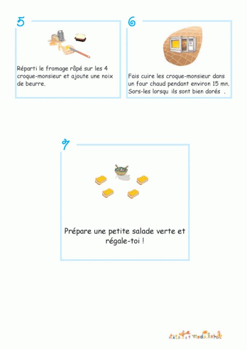 Imprimer la recette du croque-monsieur (suite) 