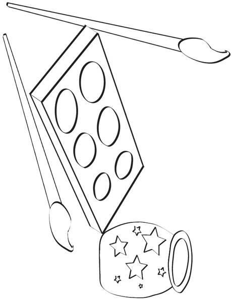 coloriage de peinture pastilles
