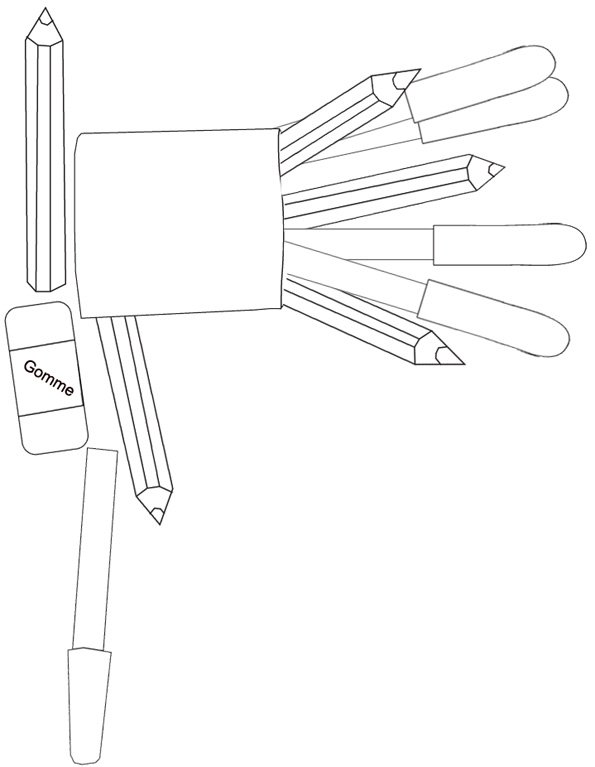 coloriage des crayons et feutres de la rentr&eacute;e scolaire
