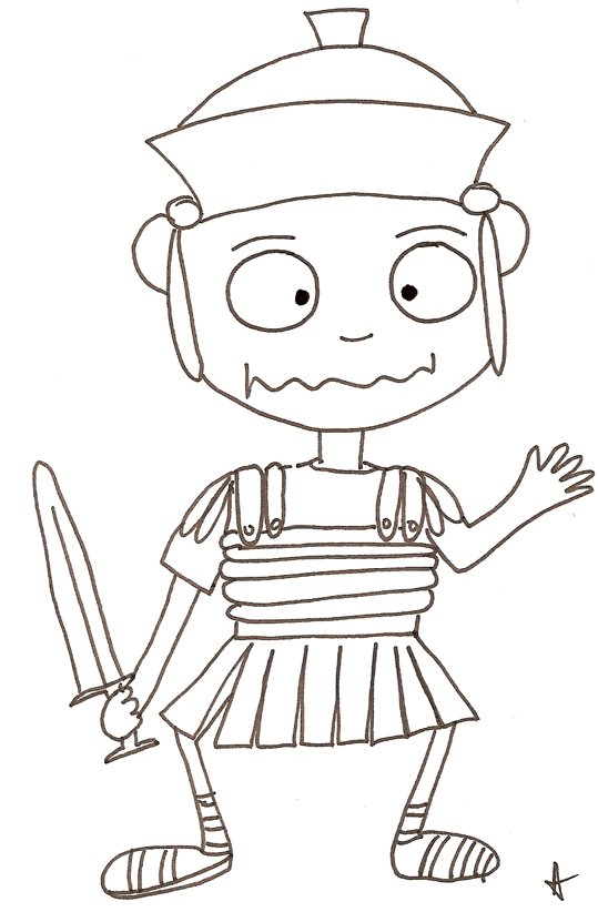 Coloriage de Romulus le romain : dessin 2
