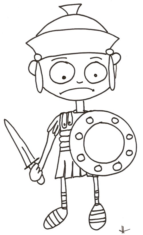 Coloriage de Romulus le romain : dessin 3
