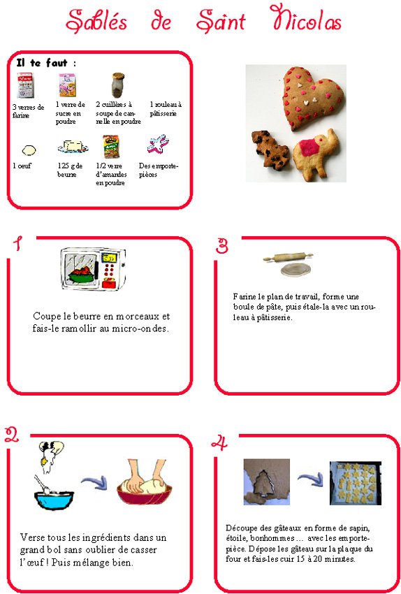 Recette des sablés de Saint Nicolas