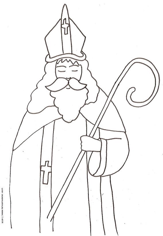 Coloriage de saint Nicolas dessin 6
