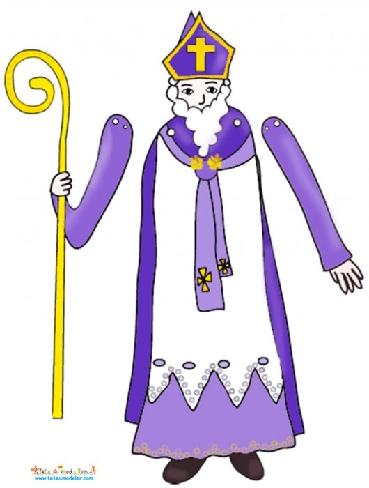Grand modele de paper toy saint Nicolas
