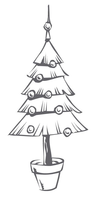 coloriage du sapin maigre
