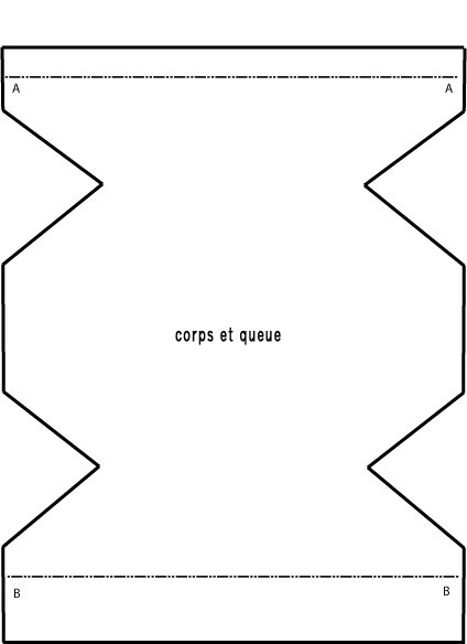 Imprimer le modèle des éléments du corps et de la queue du "drôle de croco"