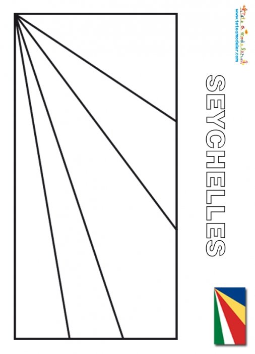 Coloriage du drapeau des Seychelles