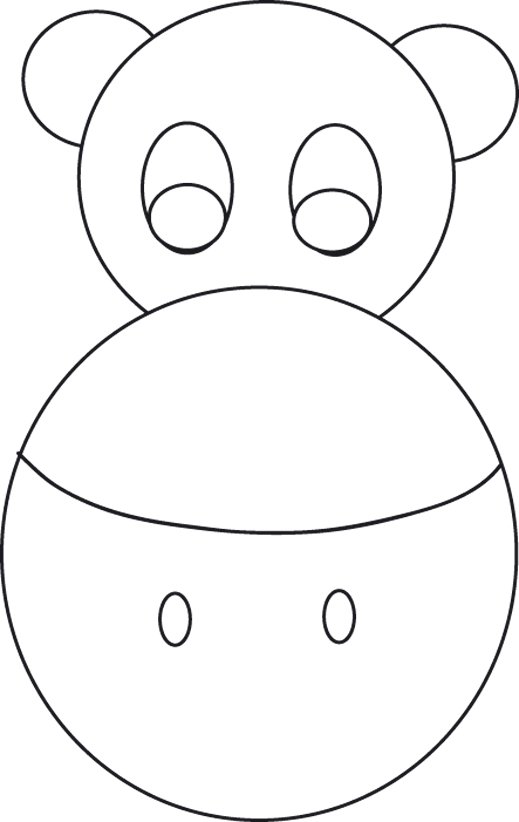 coloriage d'une t&ecirc;te de singe 
