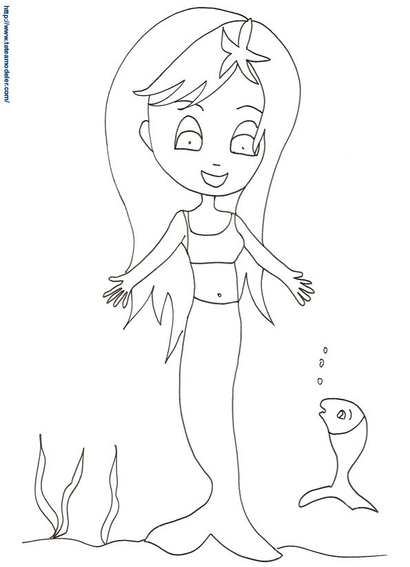 Sirene coloriage 12
