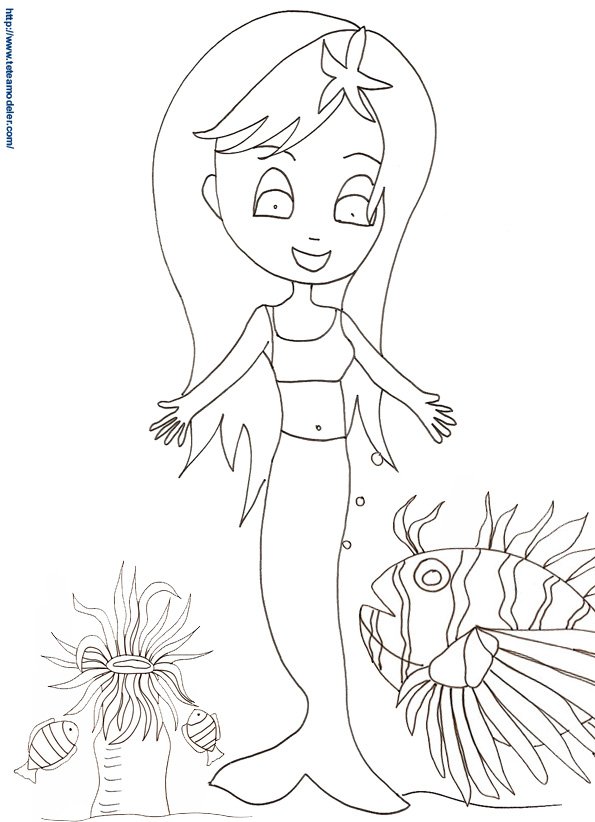 Sirene coloriage 13
