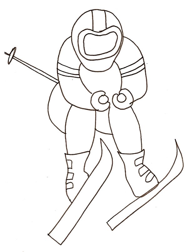coloriage ski
