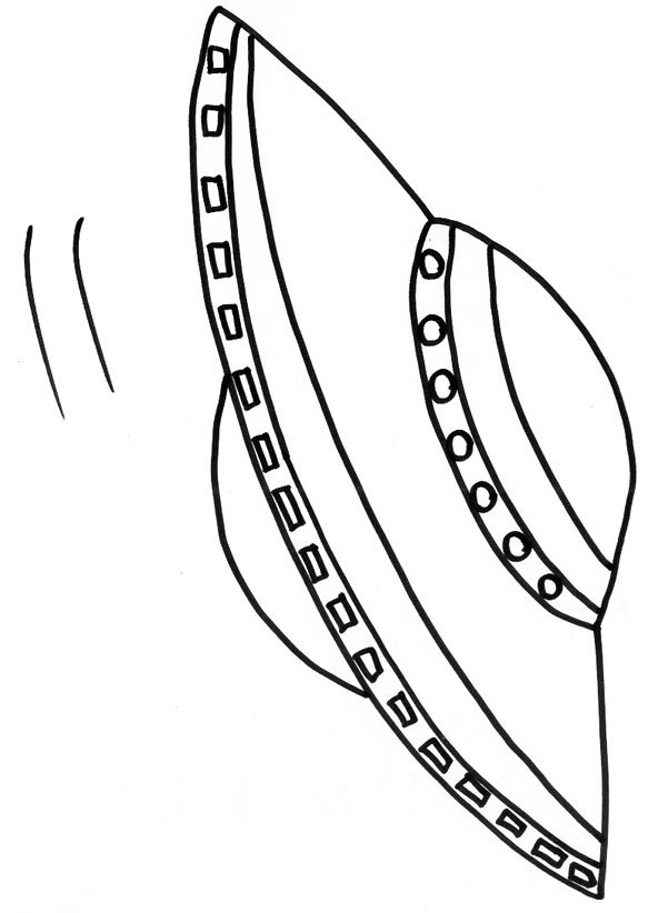 Imprimer le dessin d'une soucoupe volante
