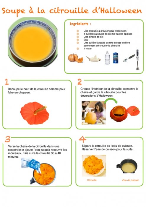 Recette de la soupe à la citrouille d'Halloween