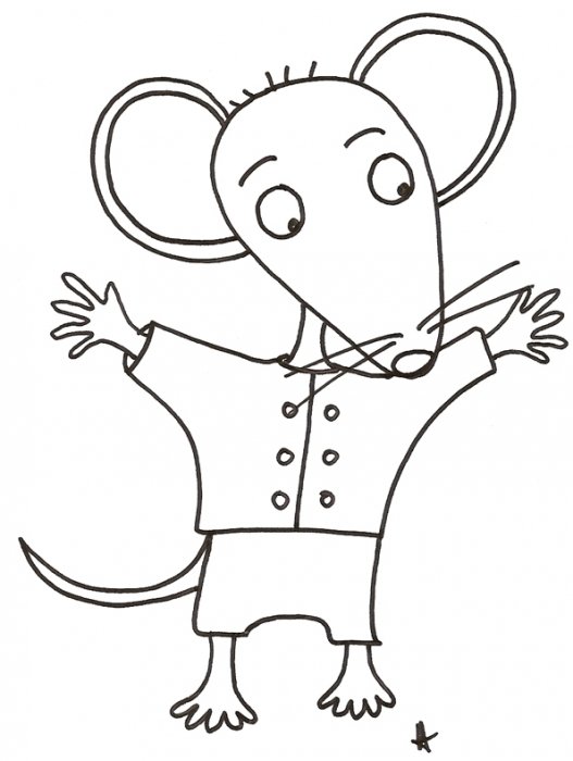 Coloriage enfant : Colorie Mimi la souris
