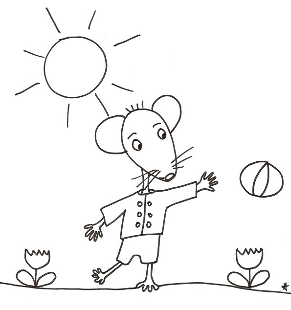 Coloriage souris
