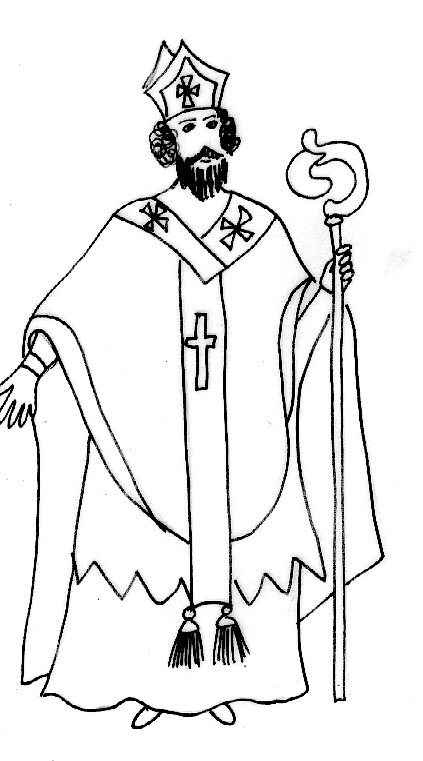 Coloriages de No&euml;l saint nicolas 1