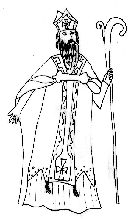 Coloriages de No&euml;l saint nicolas 2
