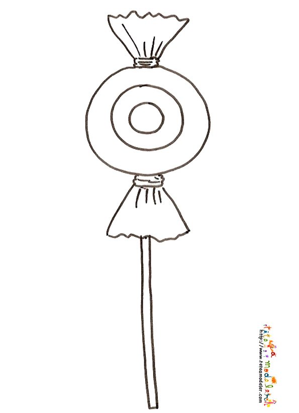 coloriage sucette
