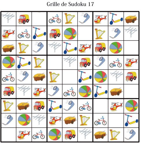 Imprimer les grille de sudoku 17 - sudoku enfant maternelle 