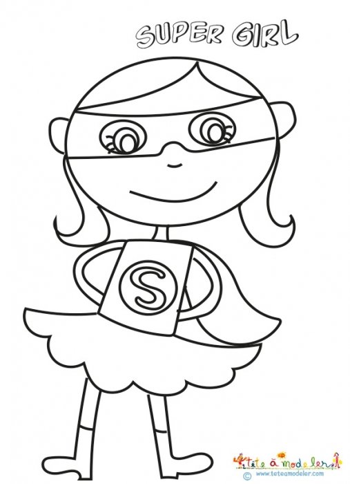 Coloriage super girl