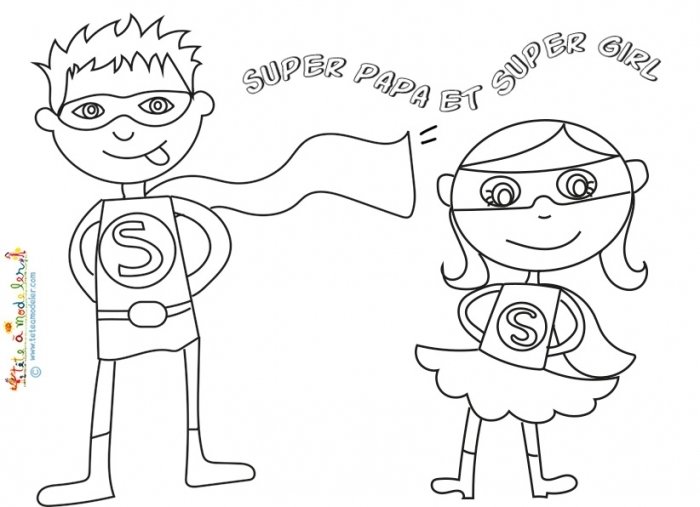 Super Papa et super Girl