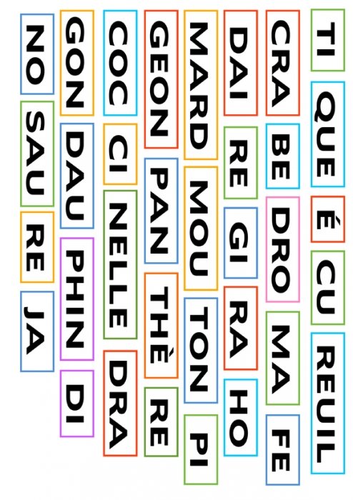 syllabes du nom des animaux