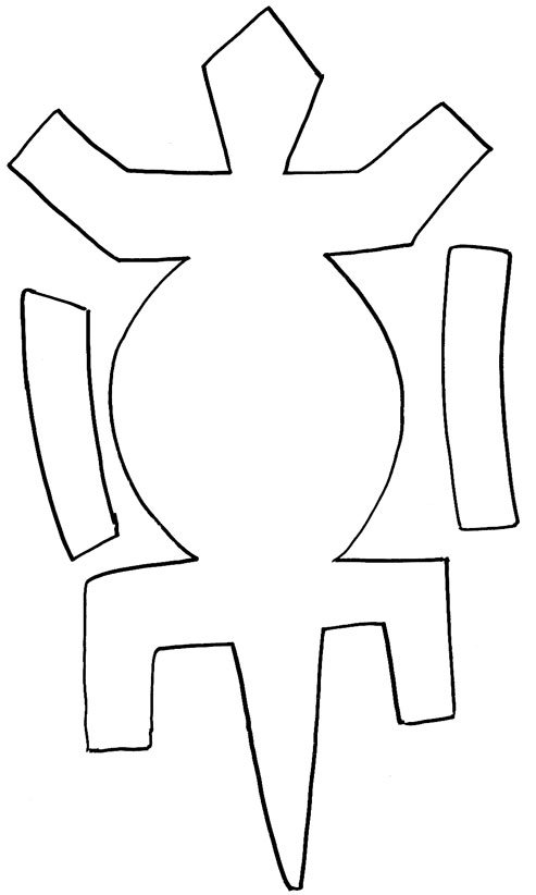 Mod&egrave;le de tortue pour tableau africain
