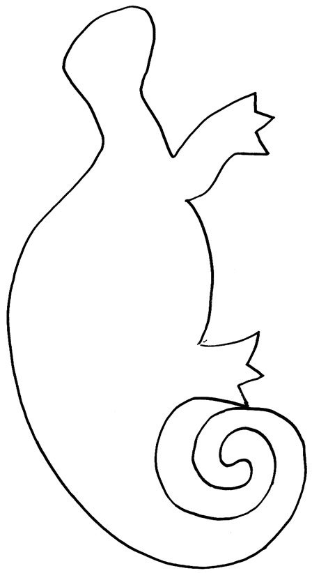 Mod&egrave;le de l&eacute;zard pour tableau africain
