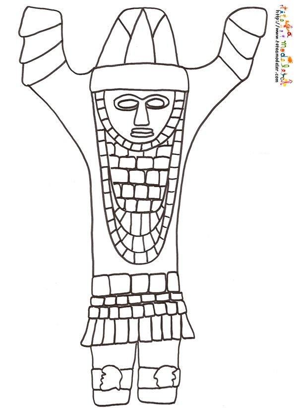 Coloriage tolteque 
