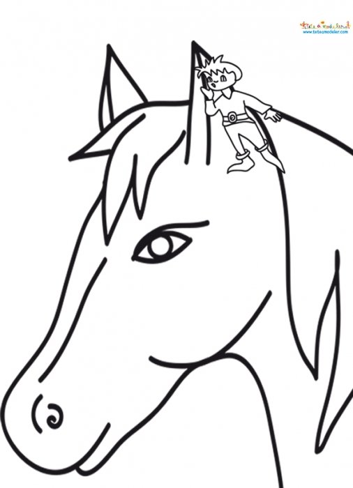 Tom Pouce et le cheval