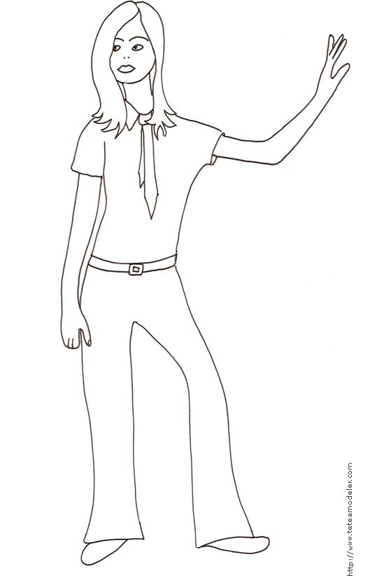 Coloriage du Top Model dessin 27
